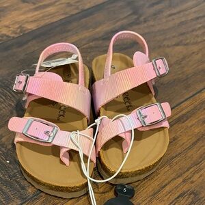 Falls Creek Pink Kids Sandals with Buckles